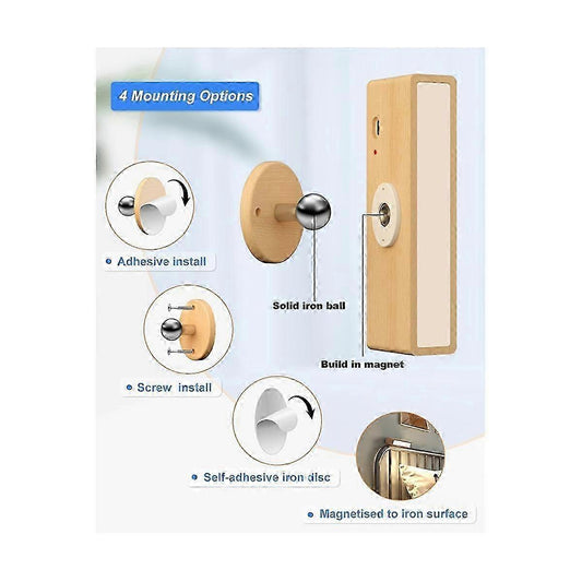Pair of timber battery wall sconces mounted on a wall and lit warm white