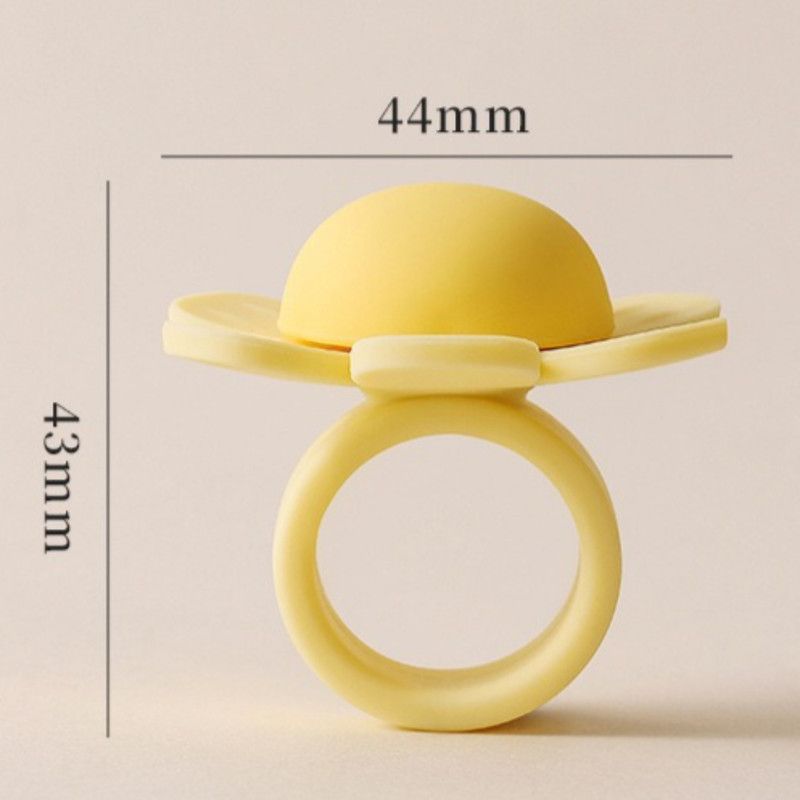 flower Door Handle Bumper Silicone Anti-Collision Door Stopper—Beige