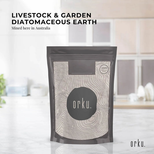 One kilogram bag of Australian mined diatomaceous earth powder