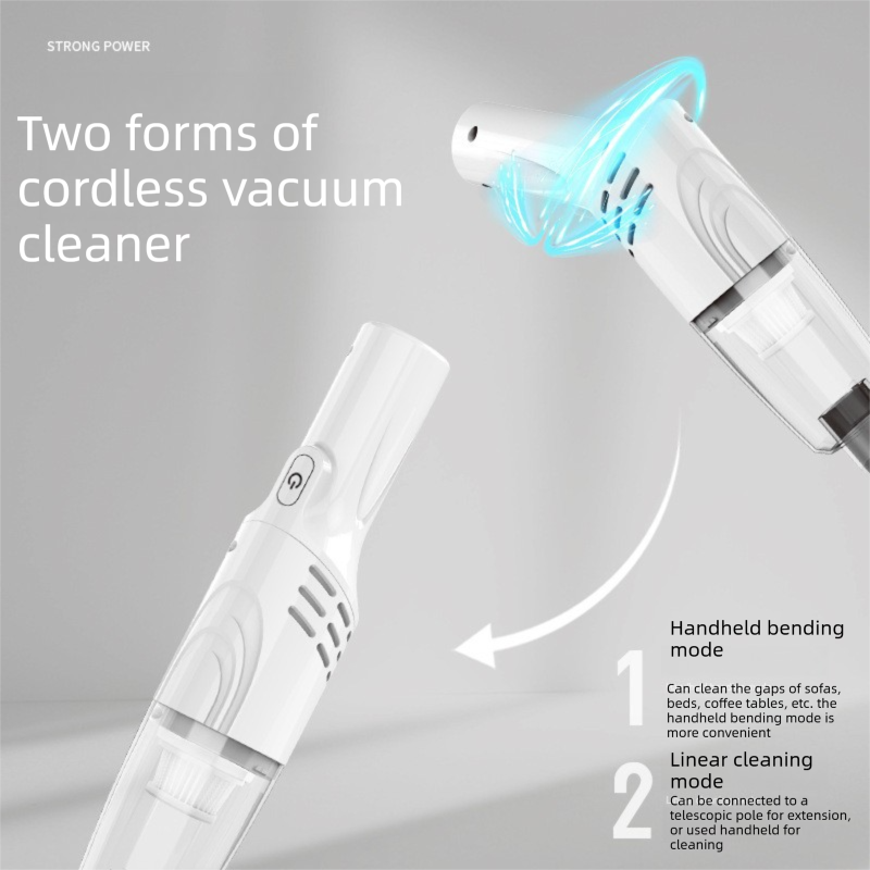 Two-piece cordless vacuum cleaner bundle with UV mite vacuum and stick vacuum