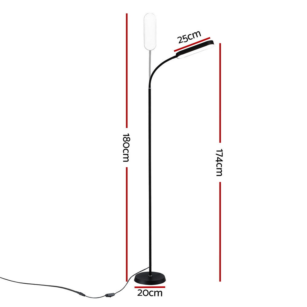 Artiss LED floor lamp with remote control and adjustable gooseneck