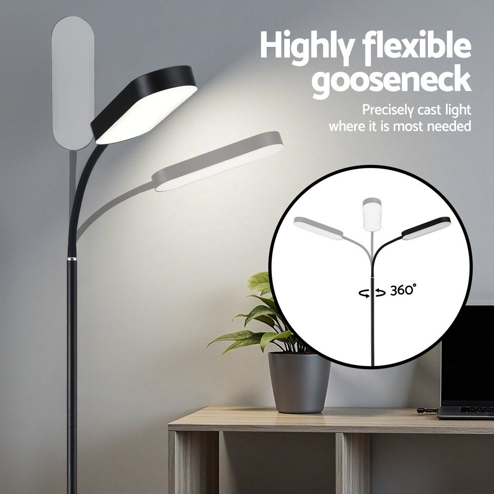 Artiss LED floor lamp with remote control and adjustable gooseneck