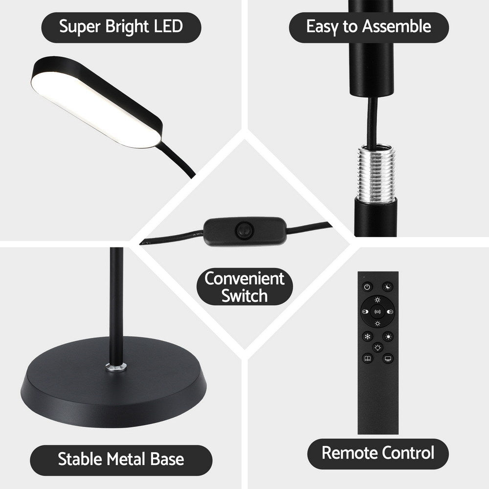 Artiss LED floor lamp with remote control and adjustable gooseneck