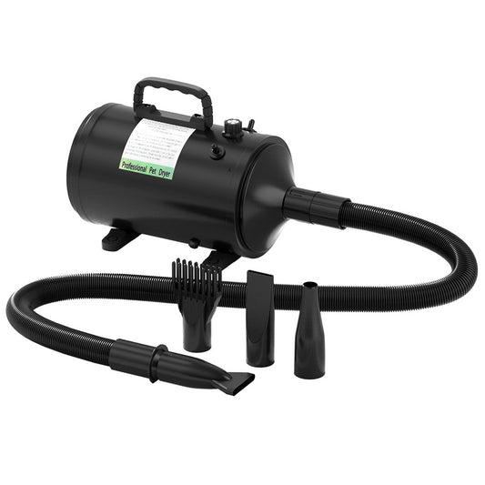 Black i.Pet pet hair dryer with hose and four nozzles