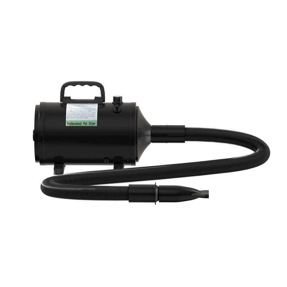 Black i.Pet pet hair dryer with hose and four nozzles