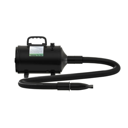 Black i.Pet pet hair dryer with hose and four nozzles
