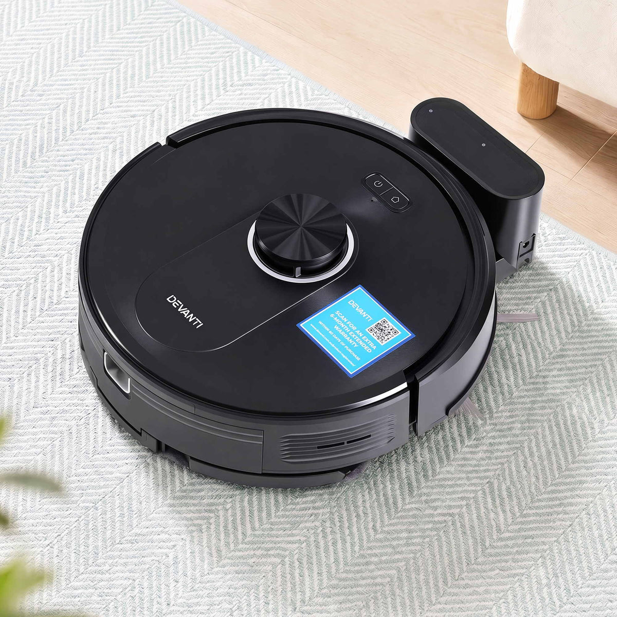 DEVANTI robot vacuum cleaner with dock station and remote control