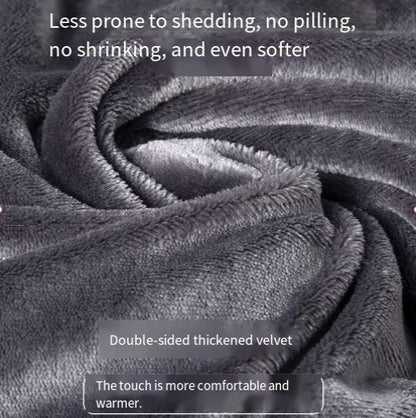 Portable USB heated throw blanket spread over a chair