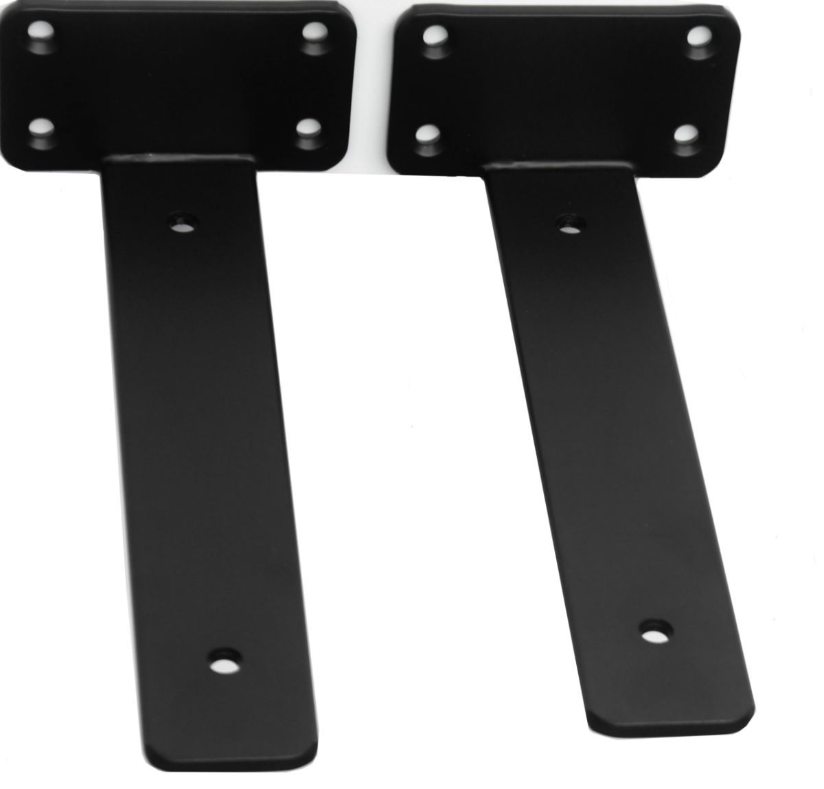 Black hidden L shelf bracket for floating shelves with screws included