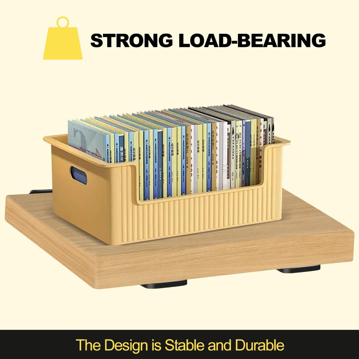 Black hidden L shelf bracket for floating shelves with screws included
