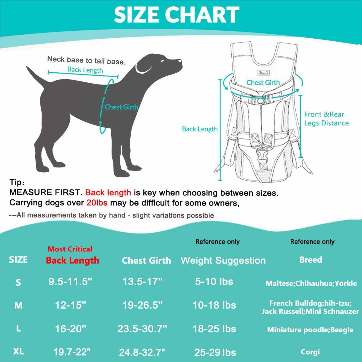 Black dog harness with attached storage bags for outdoor walks