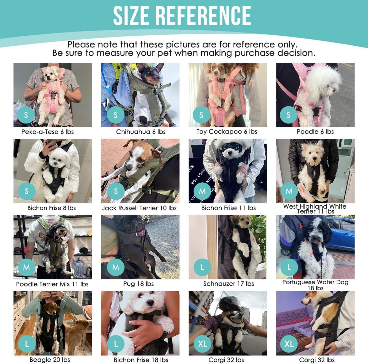 Black dog harness with attached storage bags for outdoor walks