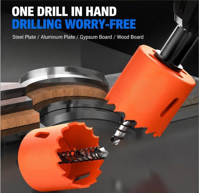 230mm bi-metal M42 HSS hole saw with pilot drill bit
