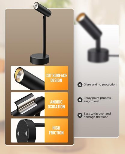 Battery operated picture light with remote control and slim wall-mounted design