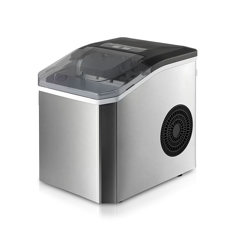 Portable countertop ice maker with carry handle, basket and scoop