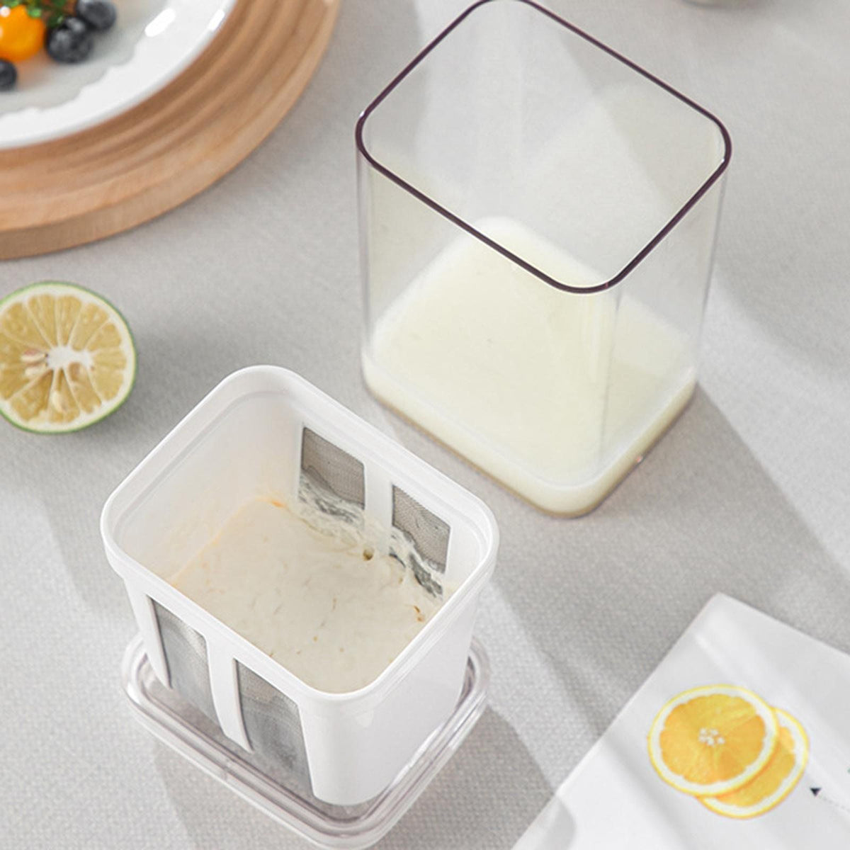 Yogurt Strainer with Stainless Steel Mesh