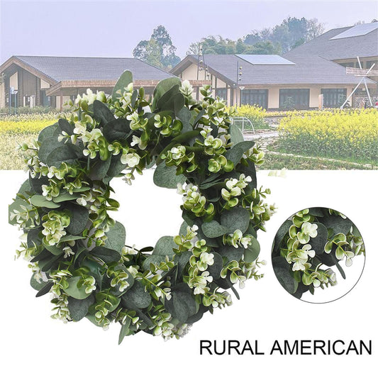 Artificial Eucalyptus Wreath for Front Door, 15.75 in