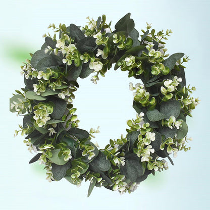 Artificial Eucalyptus Wreath for Front Door, 15.75 in