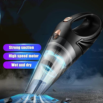 Handheld USB vacuum cleaner with brush, extension hose and storage bag