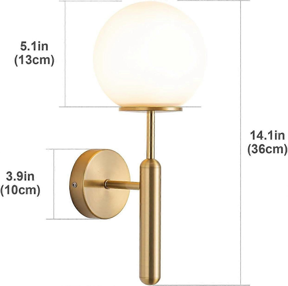 Pair of gold metal wall sconces with fabric shades lit on a wall