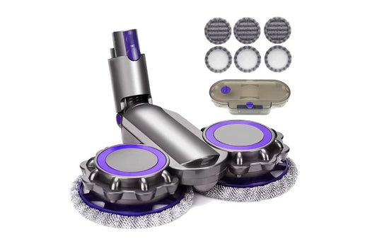 Grey electric mop head attachment with water tank for Dyson stick vacuums