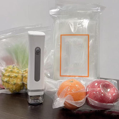 Handheld rechargeable vacuum sealer with USB cable and 30 reusable vacuum bags