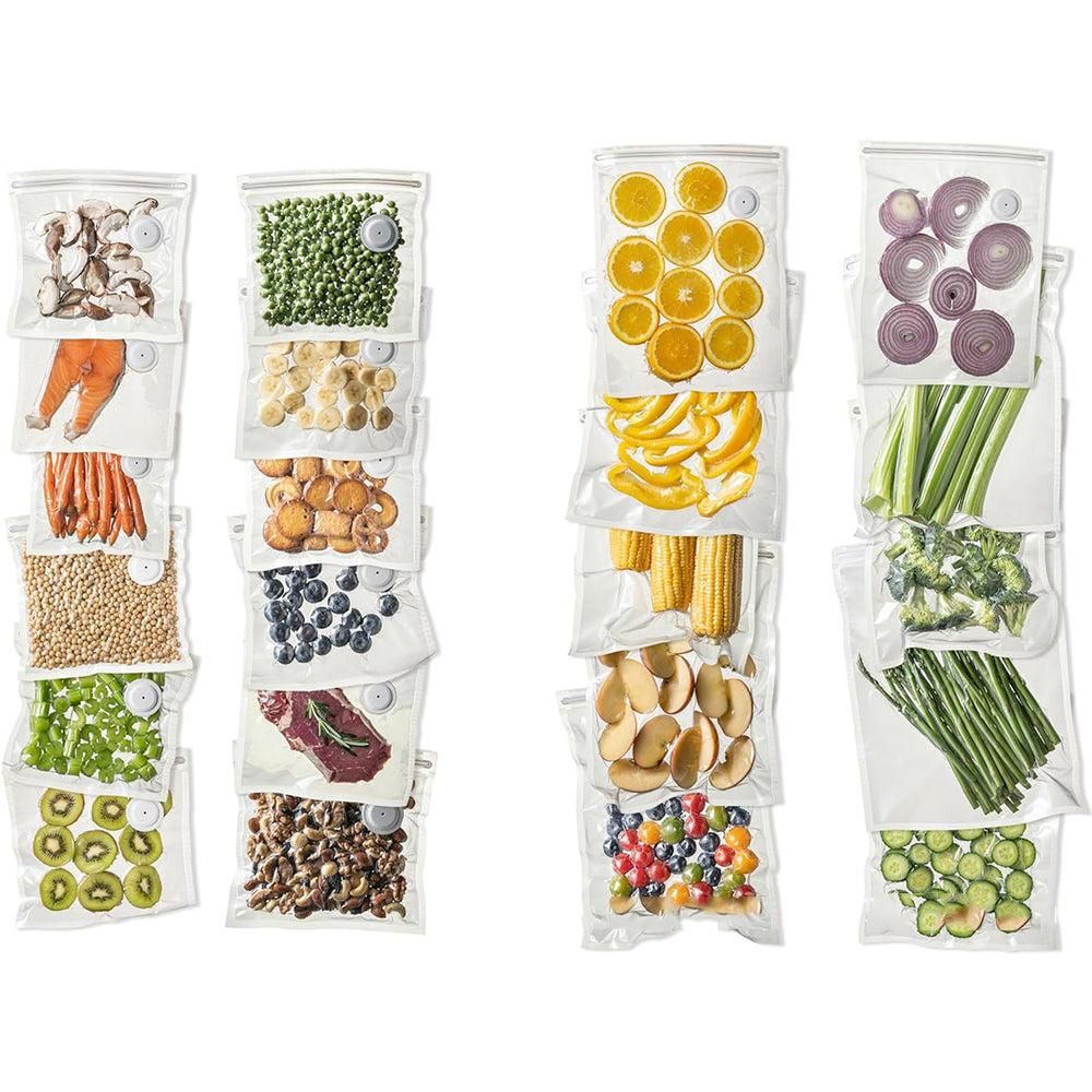 Handheld rechargeable vacuum sealer with USB cable and 30 reusable vacuum bags