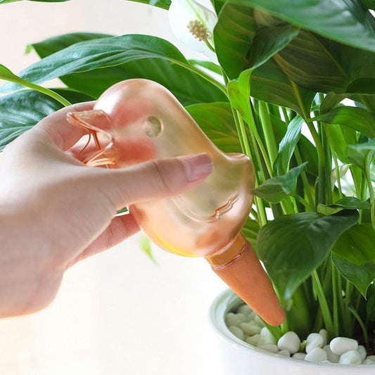 Bird-Shaped Automatic Plant Waterer, Lazy Self-Watering Drip Irrigation Device for Potted Plants—Pink