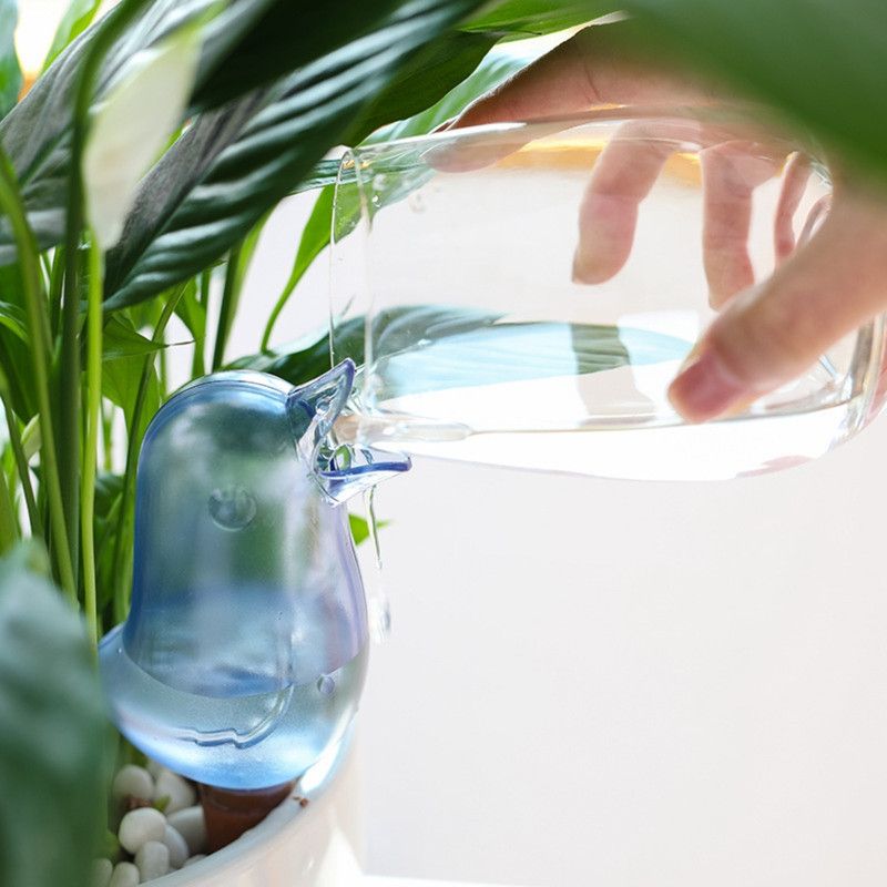 Bird-Shaped Automatic Plant Waterer, Lazy Self-Watering Drip Irrigation Device for Potted Plants—Pink