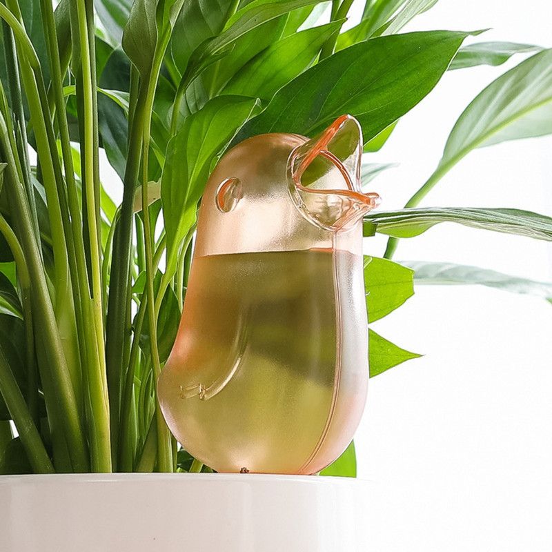 Bird-Shaped Automatic Plant Waterer, Lazy Self-Watering Drip Irrigation Device for Potted Plants—Pink