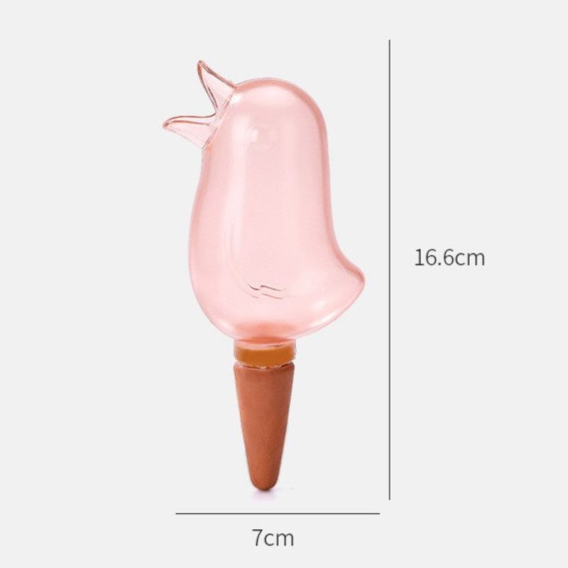 Bird-Shaped Automatic Plant Waterer, Lazy Self-Watering Drip Irrigation Device for Potted Plants—Pink