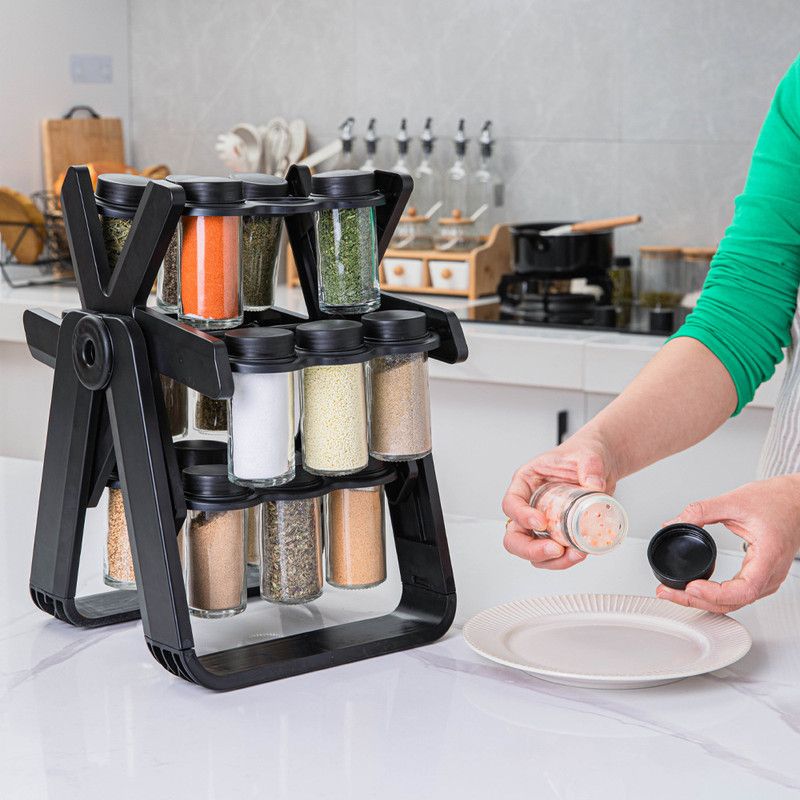 Rotating Spice Rack Set, Storage Shelf, Household Organizer Rack