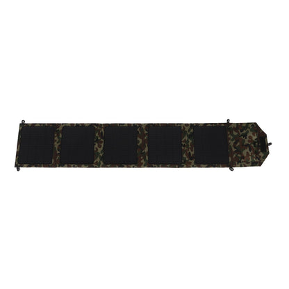 Camo 50W foldable solar panel charger kit with hard shell and USB ports