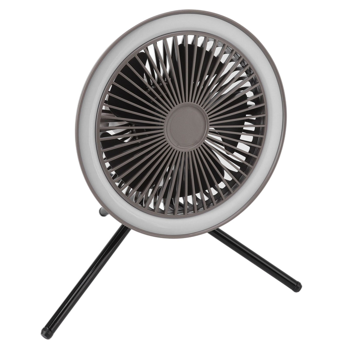 Grey USB camping light fan with bracket and remote control