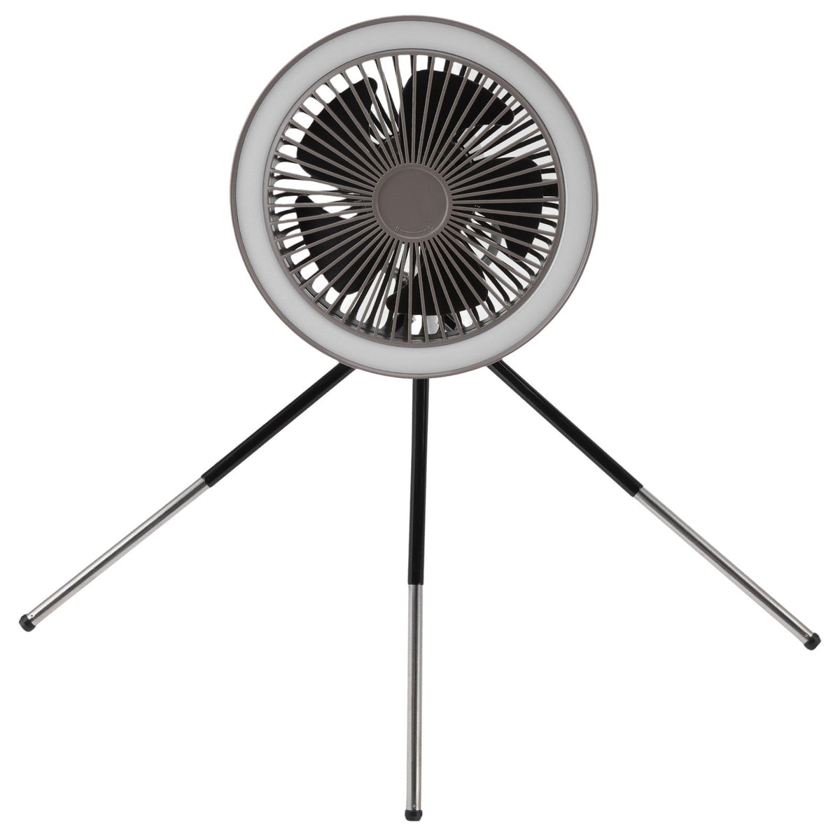 Grey USB camping light fan with bracket and remote control