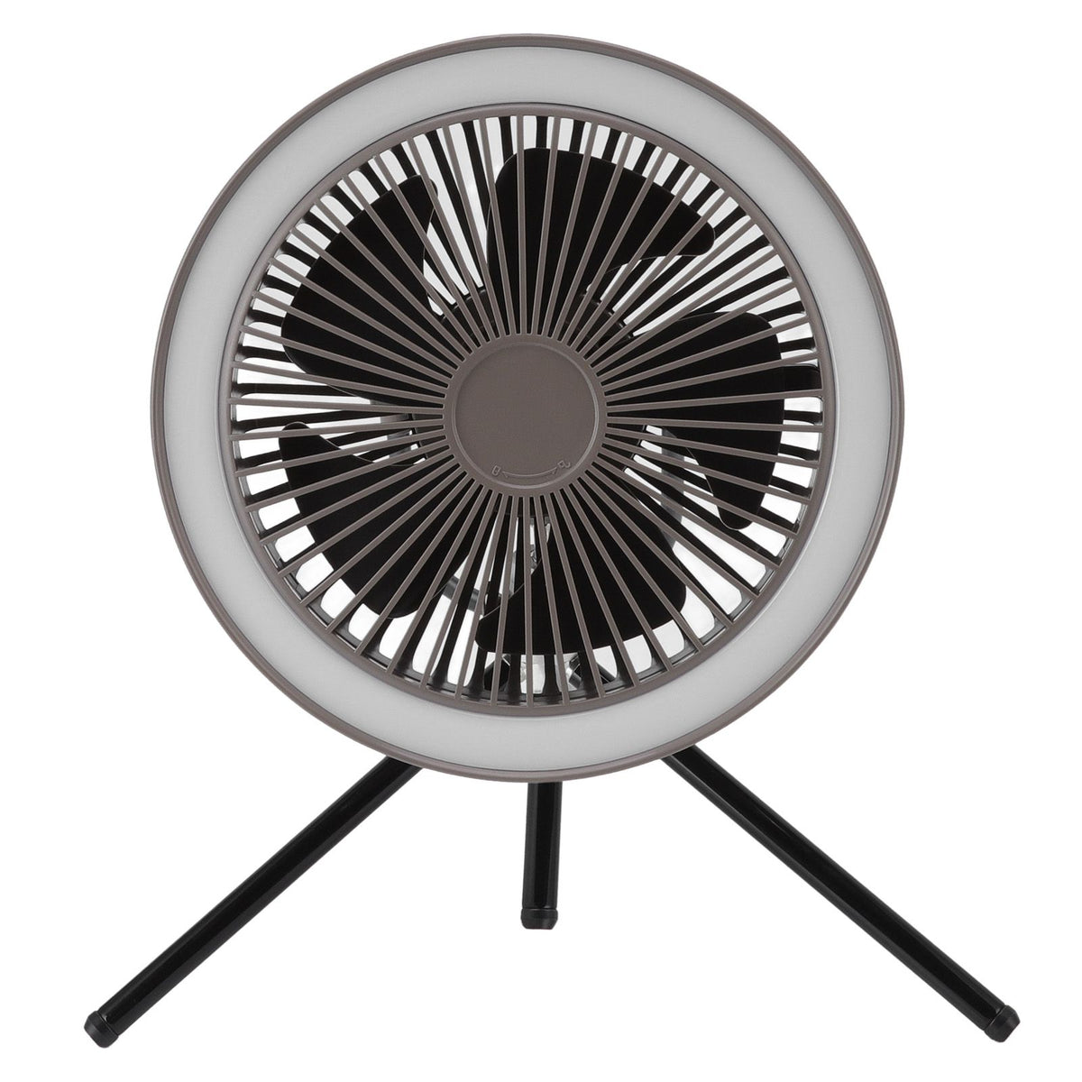 Grey USB camping light fan with bracket and remote control