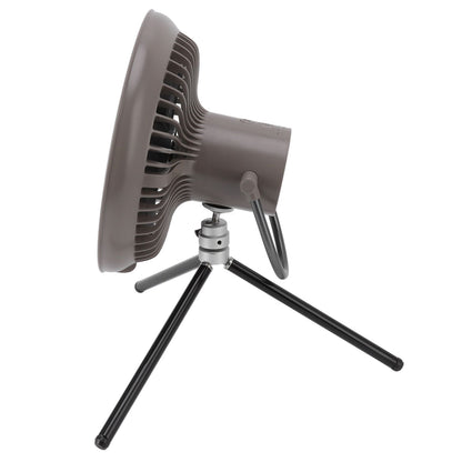Grey USB camping light fan with bracket and remote control