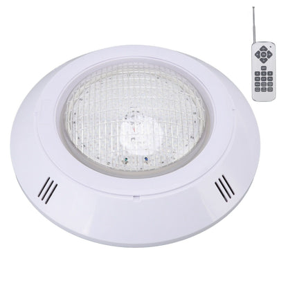 RGB pool LED light with remote control, installation panel and accessories