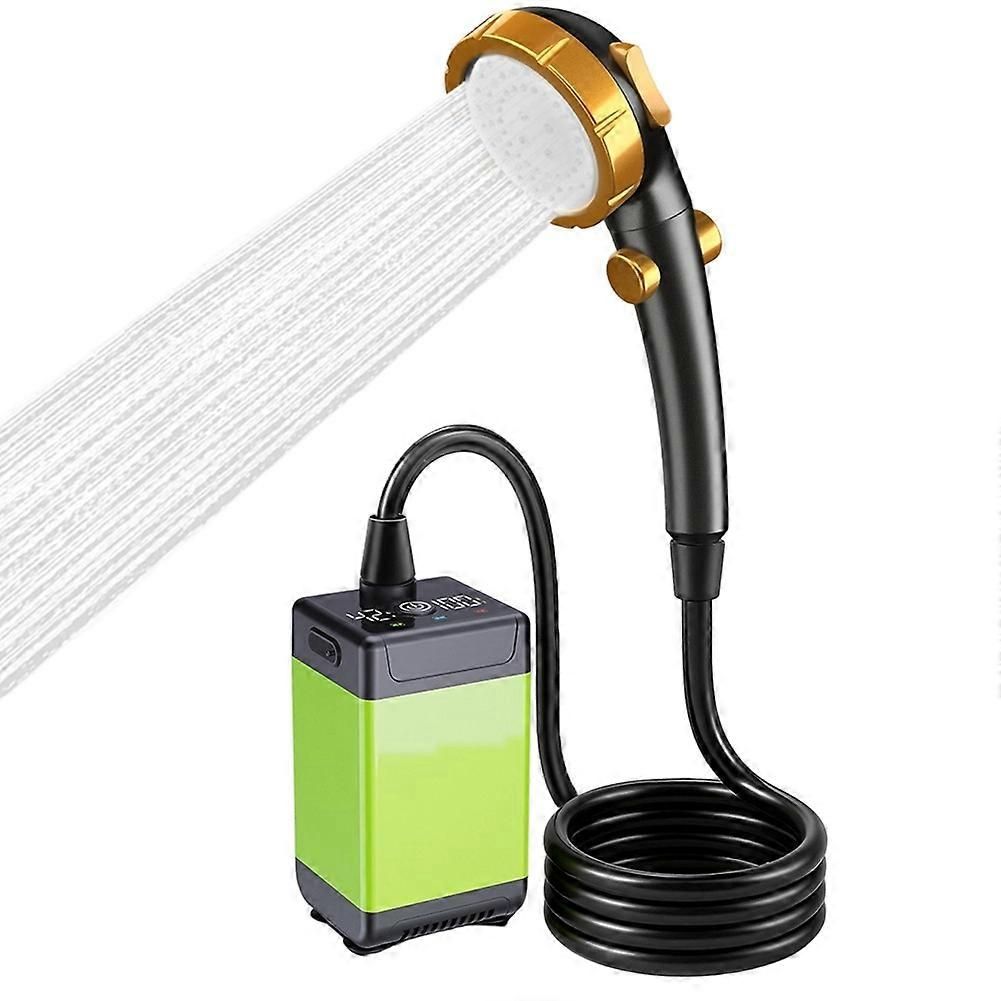 Portable shower pump with LED display in as shown colour
