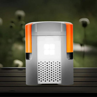 Salt water camping light with hook for hanging and four LED bulbs