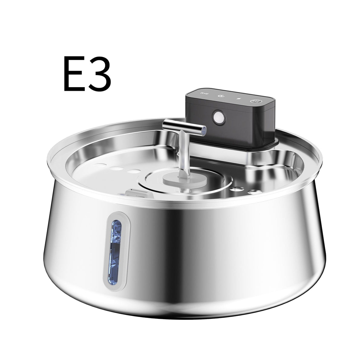 Stainless steel 4 litre pet water fountain with sensor and water window