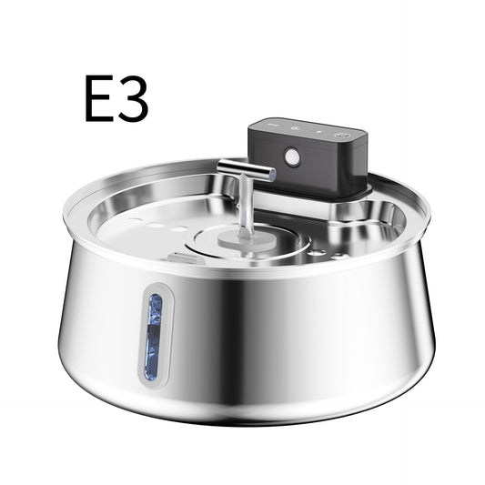 Stainless steel 4 litre pet water fountain with sensor and water window