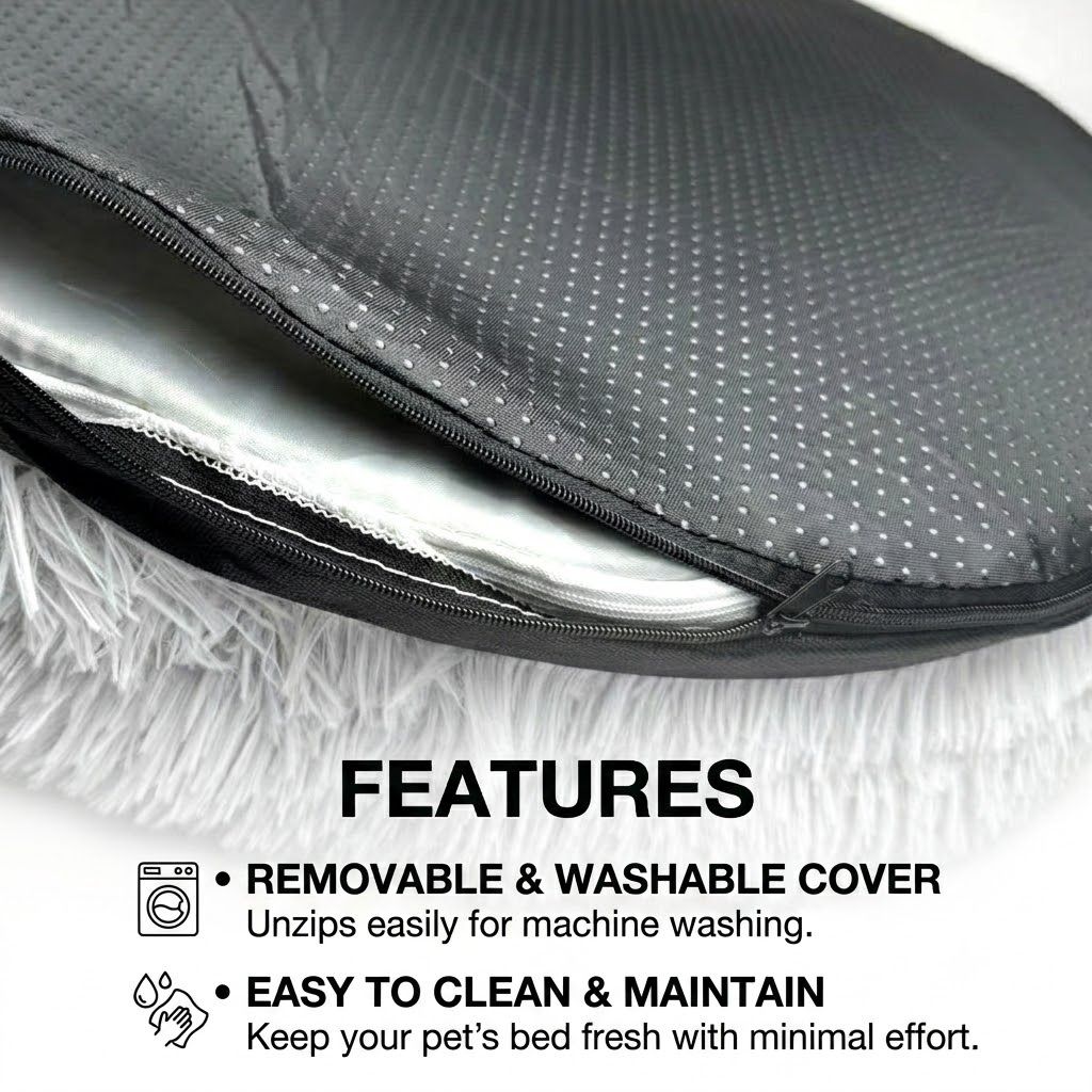 Semi-enclosed USB heated pet bed with plush fleece and removable cover