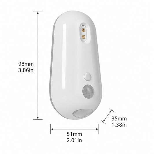 Pebble-shaped rechargeable toilet night light with UV steriliser and RGB glow