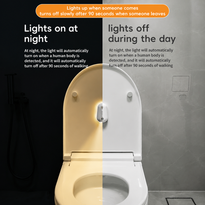 Pebble-shaped rechargeable toilet night light with UV steriliser and RGB glow