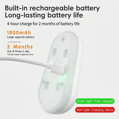 Pebble-shaped rechargeable toilet night light with UV steriliser and RGB glow