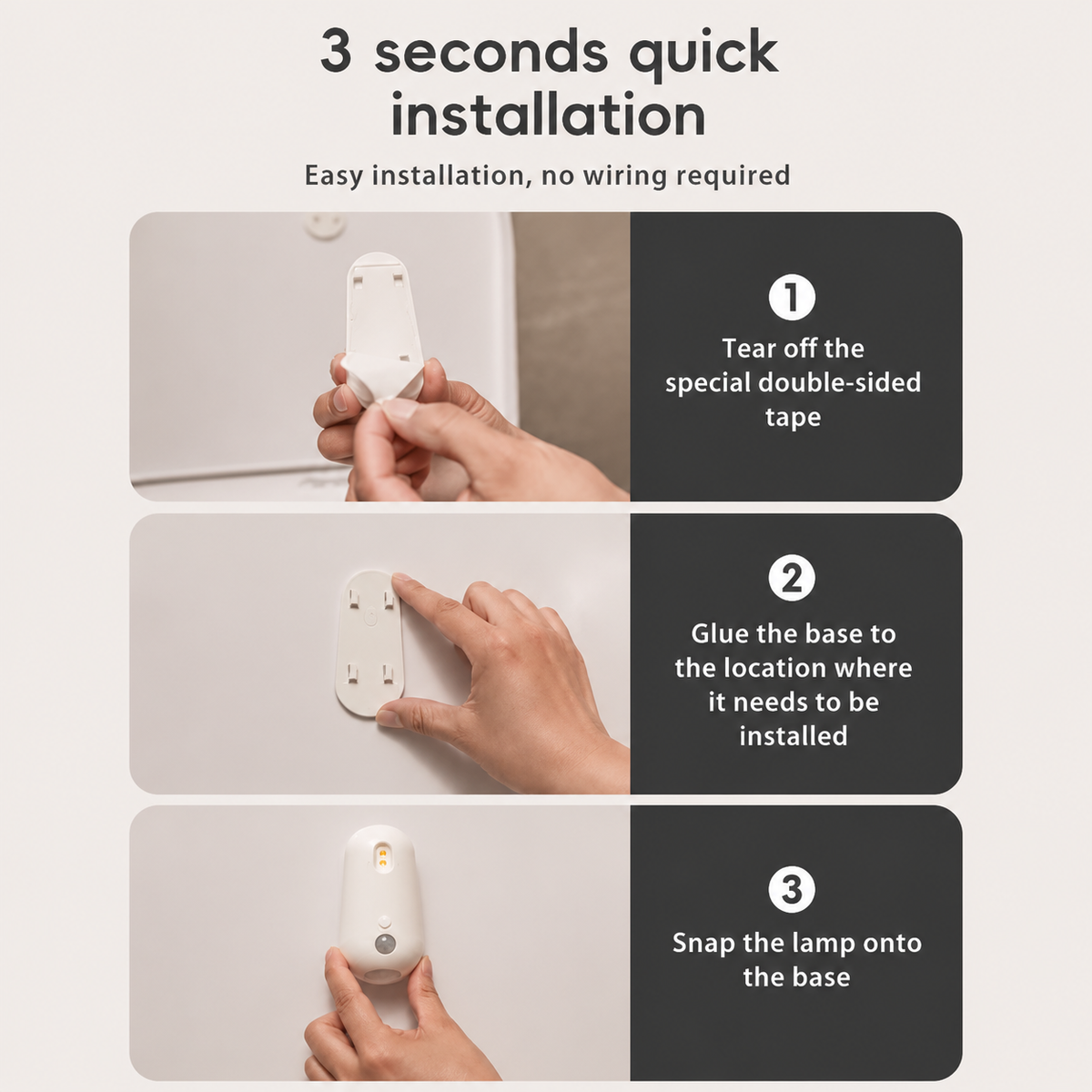 Pebble-shaped rechargeable toilet night light with UV steriliser and RGB glow