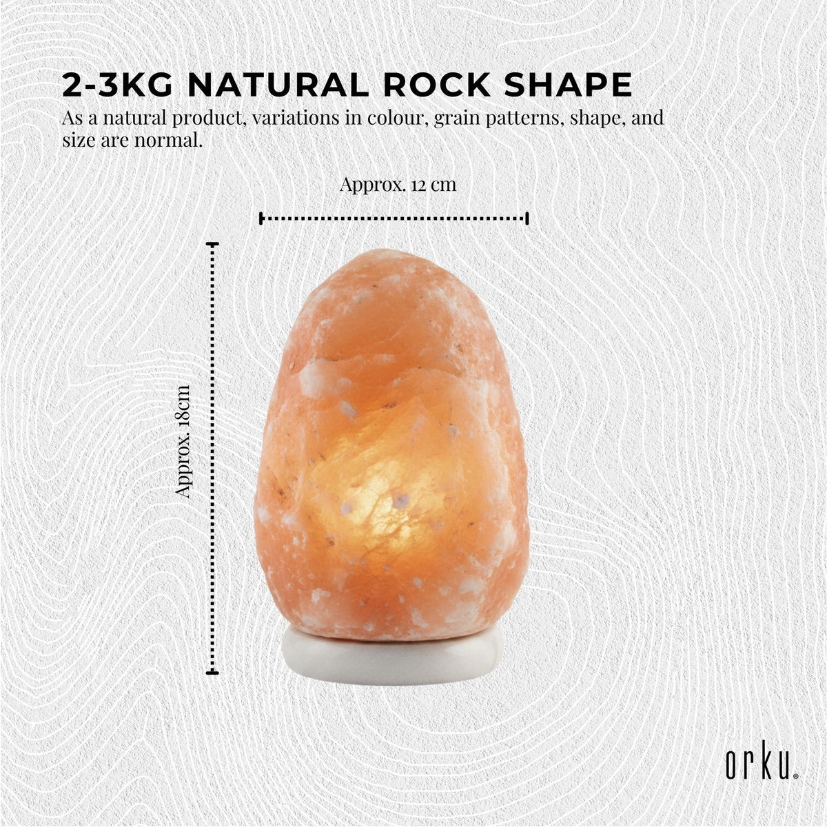 Natural Himalayan pink salt lamp with wooden base and clear bulb