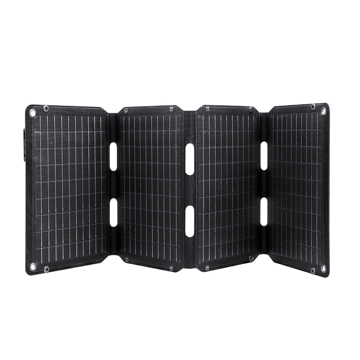 Foldable JumpsPower 40W solar panel charger with carry straps and output ports