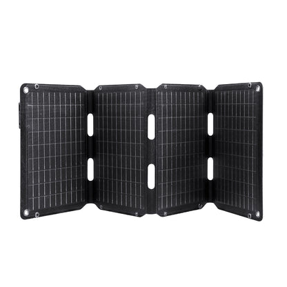 Foldable JumpsPower 40W solar panel charger with carry straps and output ports